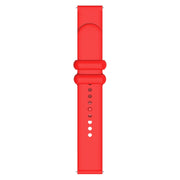 18mm Universal Solid Color Reverse Buckle Silicone Watch Band(Red)