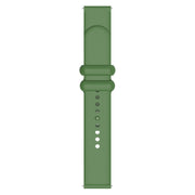 18mm Universal Solid Color Reverse Buckle Silicone Watch Band(Green)