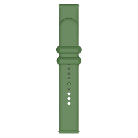 18mm Universal Solid Color Reverse Buckle Silicone Watch Band(Green)
