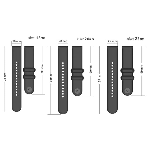 18mm Universal Solid Color Reverse Buckle Silicone Watch Band(Green)