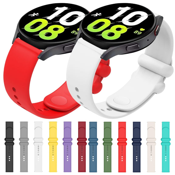 18mm Universal Solid Color Reverse Buckle Silicone Watch Band(Yellow)