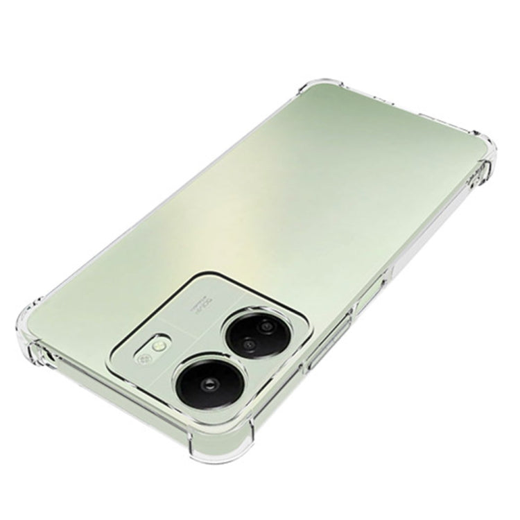 For Xiaomi Redmi 13C Shockproof Non-slip Thickening TPU Phone Case(Transparent)