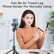 Yesido SF13 Retractable Extended Bluetooth Tripod Phone Live Streaming Selfie Stand(Black)