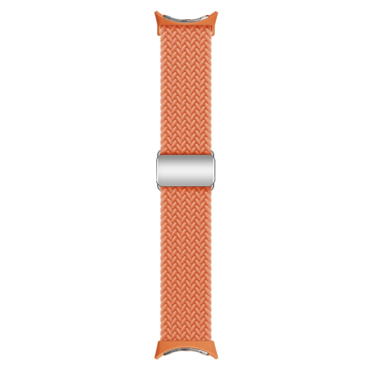 For Google Pixel Watch / Watch 2 Nylon Loop Magnetic Buckle Watch Band(Orange) - Watch Bands by PMC TechLife | Online Shopping South Africa | PMC TechLife