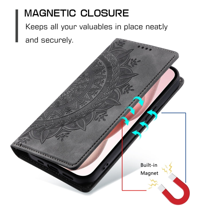 For iPhone 16 Pro Totem Embossed Magnetic Leather Phone Case(Grey) - free shipping - PMC TechLife - Order now!