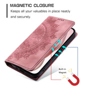 For iPhone 16 Pro Totem Embossed Magnetic Leather Phone Case(Rose Gold)