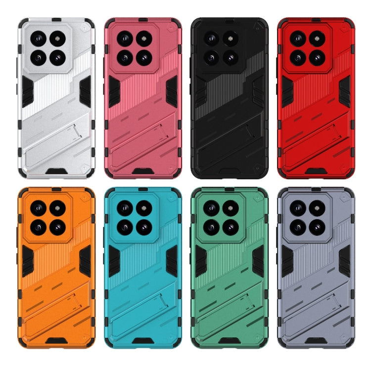 For Xiaomi 14 Pro 5G Punk Armor 2 in 1 PC + TPU Phone Case with Holder(Grey) - 14 Pro Cases by PMC TechLife | Online Shopping South Africa | PMC TechLife | Buy Now Pay Later Mobicred