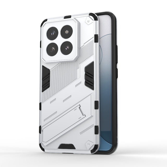 For Xiaomi 14 Pro 5G Punk Armor 2 in 1 PC + TPU Phone Case with Holder(White)