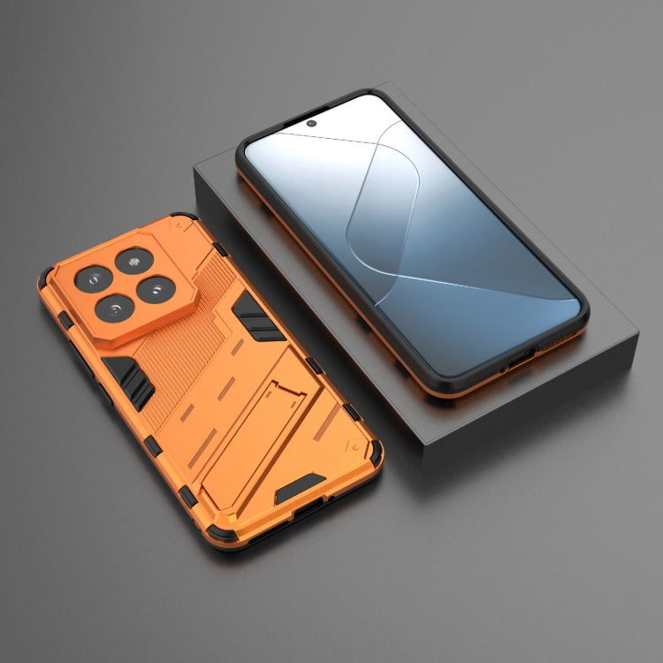 For Xiaomi 14 Pro 5G Punk Armor 2 in 1 PC + TPU Phone Case with Holder(Orange) - 14 Pro Cases by PMC TechLife | Online Shopping South Africa | PMC TechLife | Buy Now Pay Later Mobicred