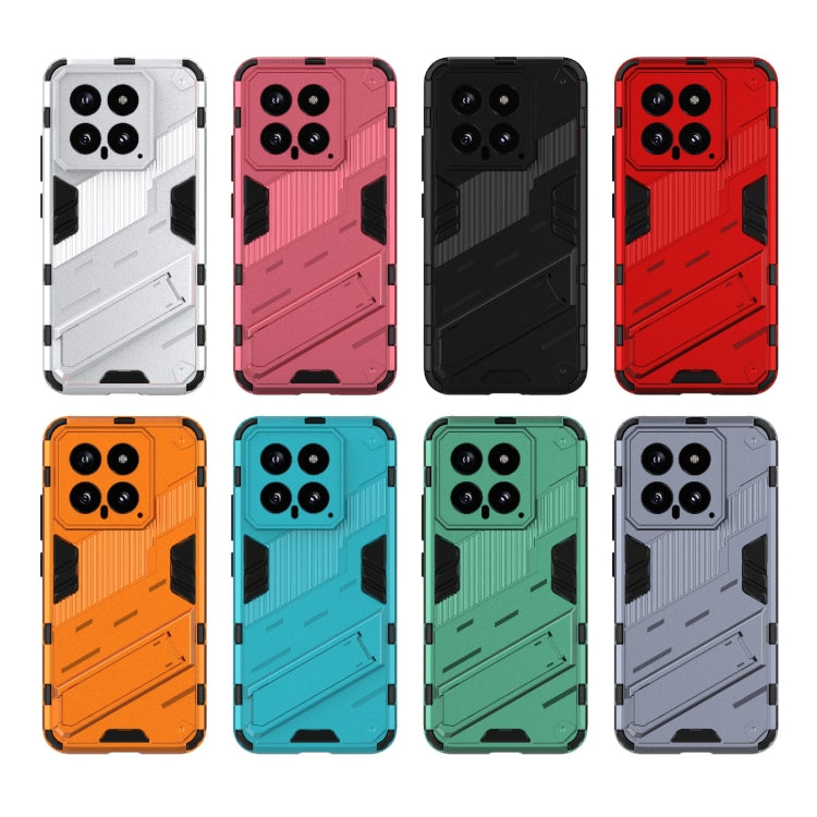 For Xiaomi 14 5G Punk Armor 2 in 1 PC + TPU Phone Case with Holder(Red)