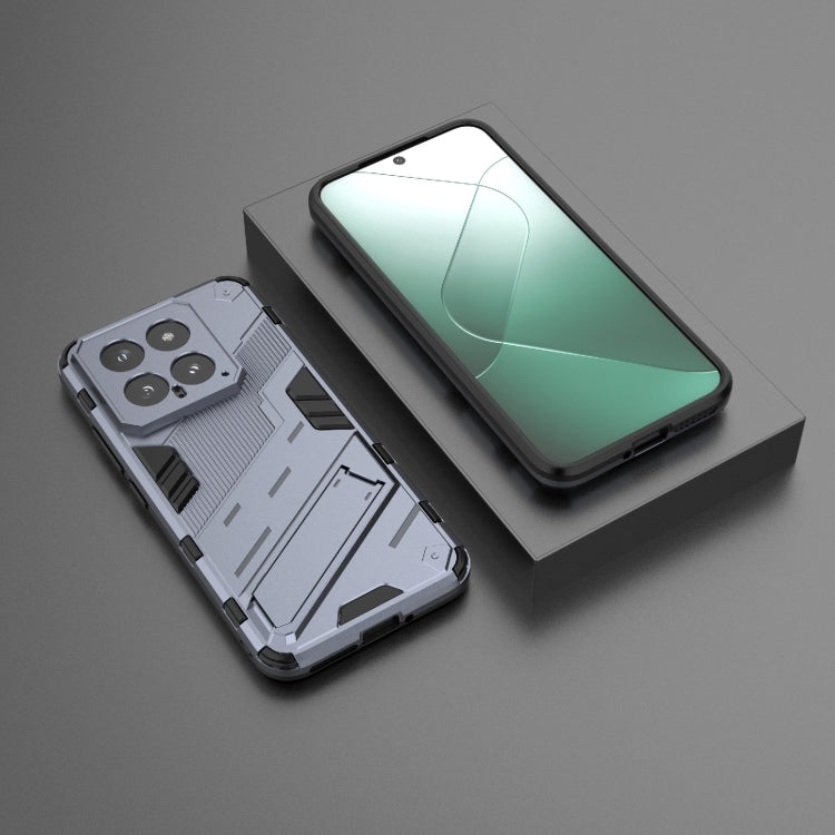 For Xiaomi 14 5G Punk Armor 2 in 1 PC + TPU Phone Case with Holder(Grey) - free shipping - PMC TechLife - Order now!
