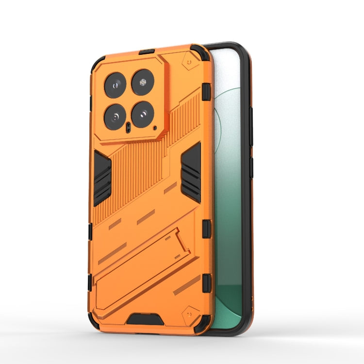 For Xiaomi 14 5G Punk Armor 2 in 1 PC + TPU Phone Case with Holder(Orange) - 14 Cases by PMC TechLife | Online Shopping South Africa | PMC TechLife