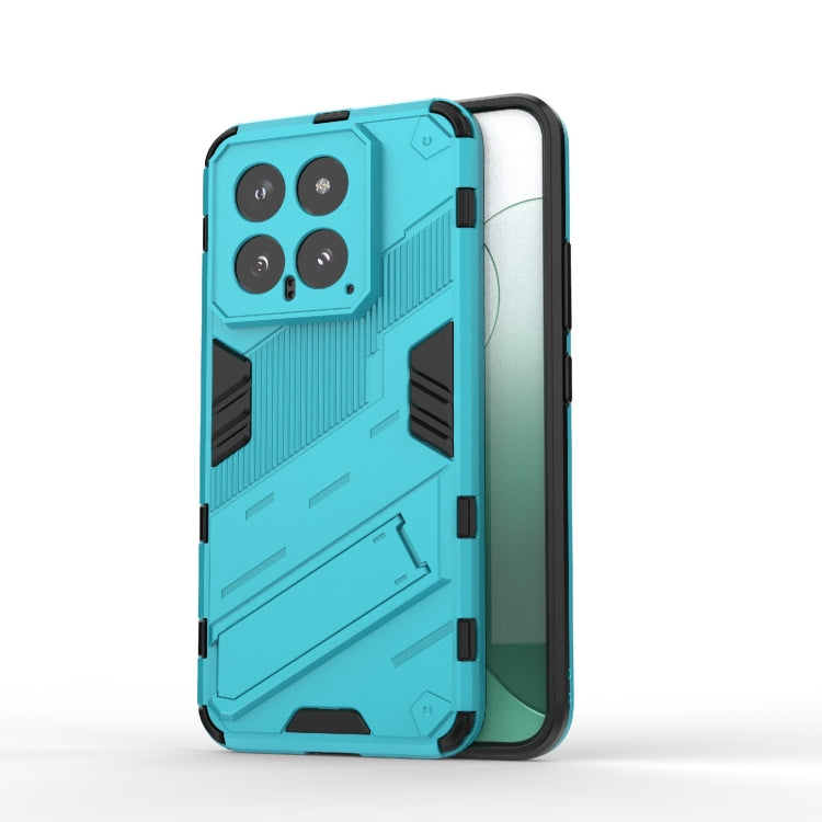 For Xiaomi 14 5G Punk Armor 2 in 1 PC + TPU Phone Case with Holder(Blue) - 14 Cases by PMC TechLife | Online Shopping South Africa | PMC TechLife | Buy Now Pay Later Mobicred