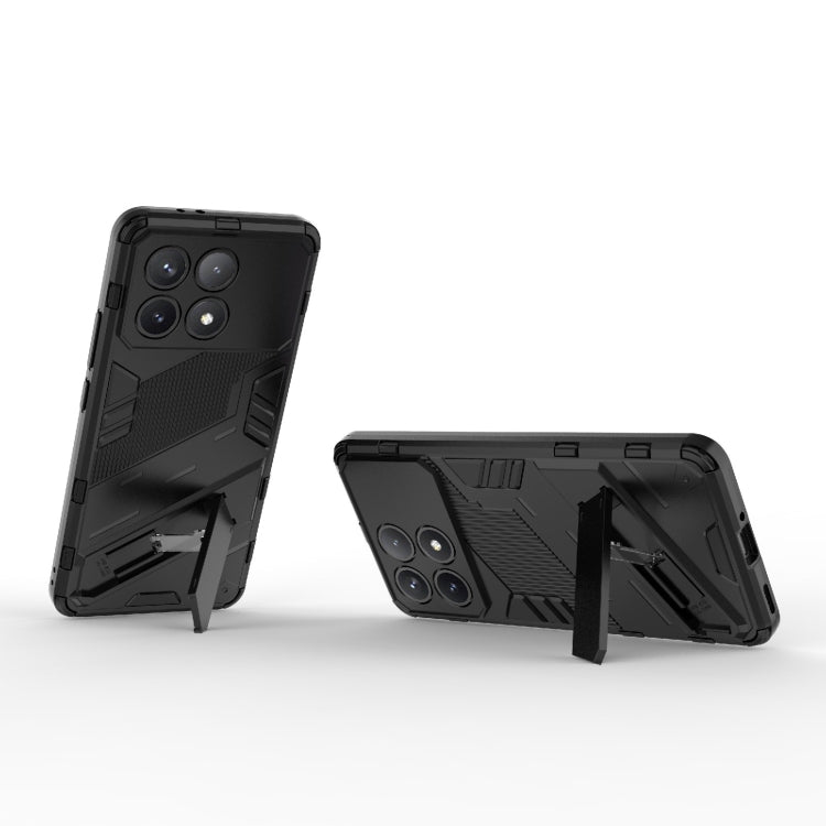 For Xiaomi Redmi K70 5G Punk Armor 2 in 1 PC + TPU Phone Case with Holder(Black) - K70 Cases by PMC TechLife | Online Shopping South Africa | PMC TechLife | Buy Now Pay Later Mobicred
