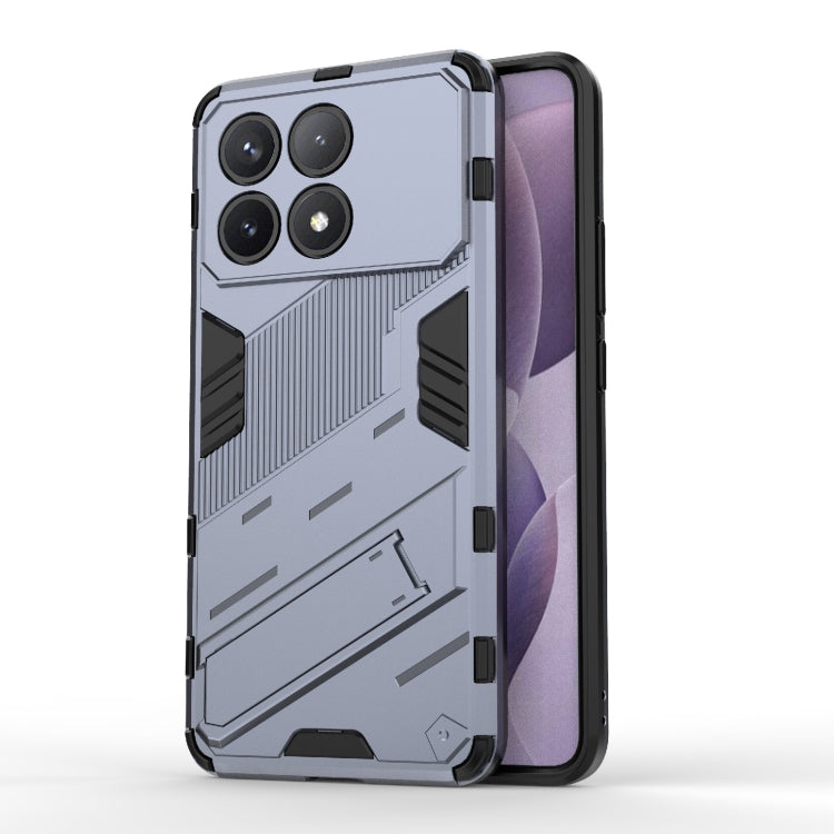 For Xiaomi Redmi K70 5G Punk Armor 2 in 1 PC + TPU Phone Case with Holder(Grey) - K70 Cases by PMC TechLife | Online Shopping South Africa | PMC TechLife | Buy Now Pay Later Mobicred