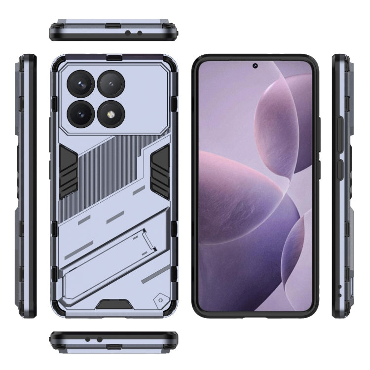 For Xiaomi Redmi K70 5G Punk Armor 2 in 1 PC + TPU Phone Case with Holder(Grey) - K70 Cases by PMC TechLife | Online Shopping South Africa | PMC TechLife | Buy Now Pay Later Mobicred