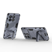For Xiaomi Redmi K70 5G Punk Armor 2 in 1 PC + TPU Phone Case with Holder(Grey)