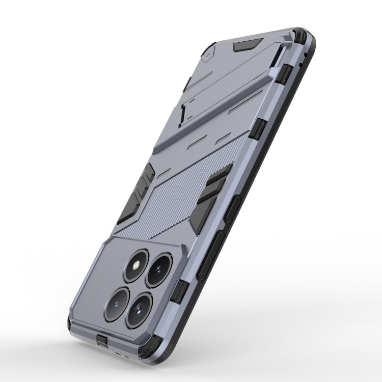 For Xiaomi Redmi K70 5G Punk Armor 2 in 1 PC + TPU Phone Case with Holder(Grey) - K70 Cases by PMC TechLife | Online Shopping South Africa | PMC TechLife | Buy Now Pay Later Mobicred