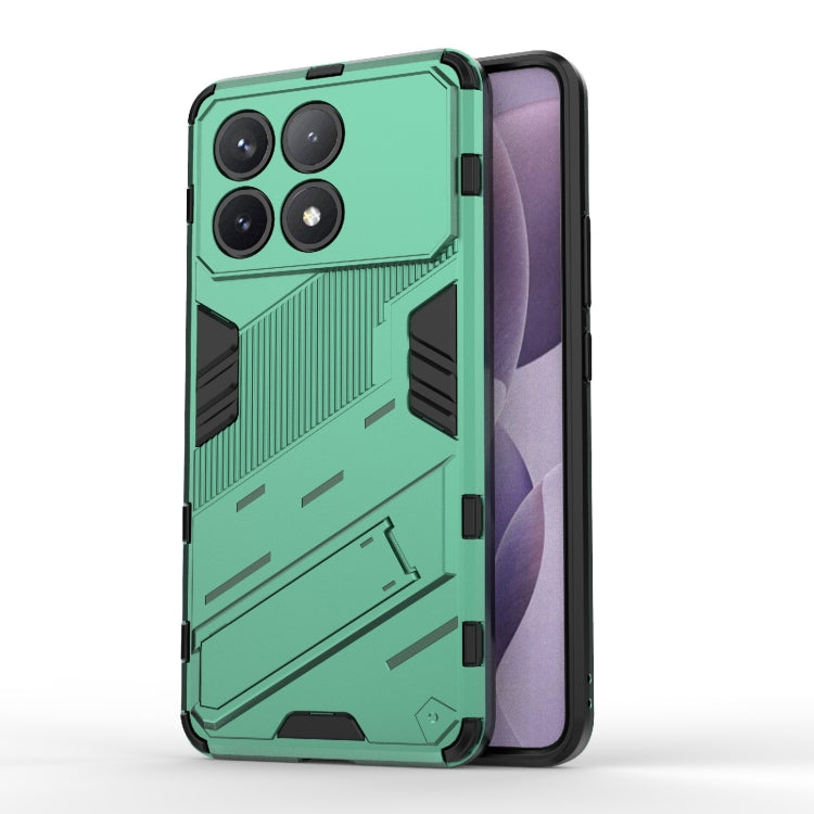 For Xiaomi Redmi K70 5G Punk Armor 2 in 1 PC + TPU Phone Case with Holder(Green) - K70 Cases by PMC TechLife | Online Shopping South Africa | PMC TechLife | Buy Now Pay Later Mobicred