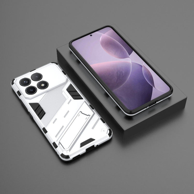 For Xiaomi Redmi K70 5G Punk Armor 2 in 1 PC + TPU Phone Case with Holder(White) - free shipping - PMC TechLife - Order now!