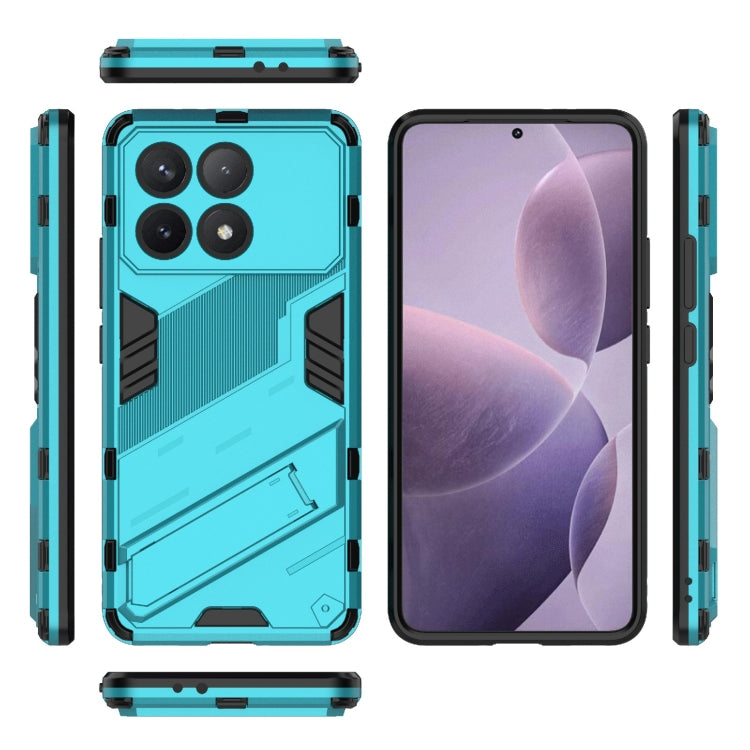 For Xiaomi Redmi K70 5G Punk Armor 2 in 1 PC + TPU Phone Case with Holder(Blue)