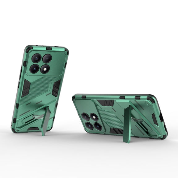 For Xiaomi Redmi K70E 5G Punk Armor 2 in 1 PC + TPU Phone Case with Holder(Green)
