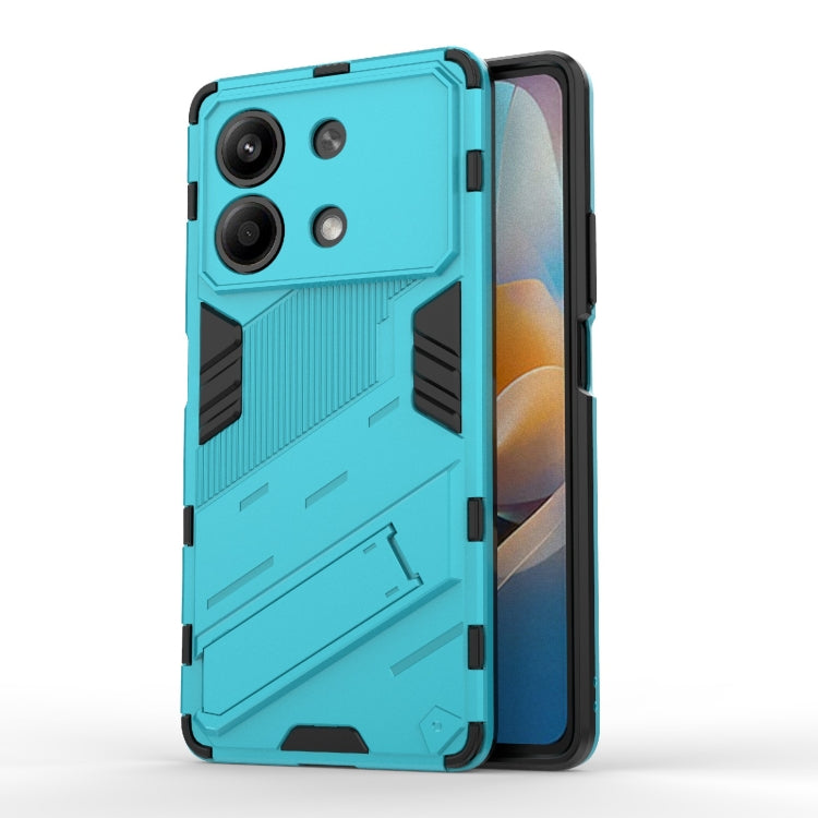 For Xiaomi Redmi Note 13R Pro 5G Punk Armor 2 in 1 PC + TPU Phone Case with Holder(Blue) - Xiaomi Cases by PMC TechLife | Online Shopping South Africa | PMC TechLife | Buy Now Pay Later Mobicred