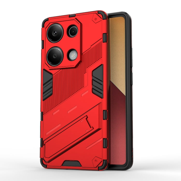 For Xiaomi Redmi Note 13 Pro 4G Global Punk Armor 2 in 1 PC + TPU Phone Case with Holder(Red) - Xiaomi Cases by PMC TechLife | Online Shopping South Africa | PMC TechLife | Buy Now Pay Later Mobicred