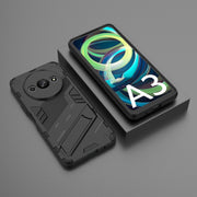 For Xiaomi Redmi A3 4G Global Punk Armor 2 in 1 PC + TPU Phone Case with Holder(Black)