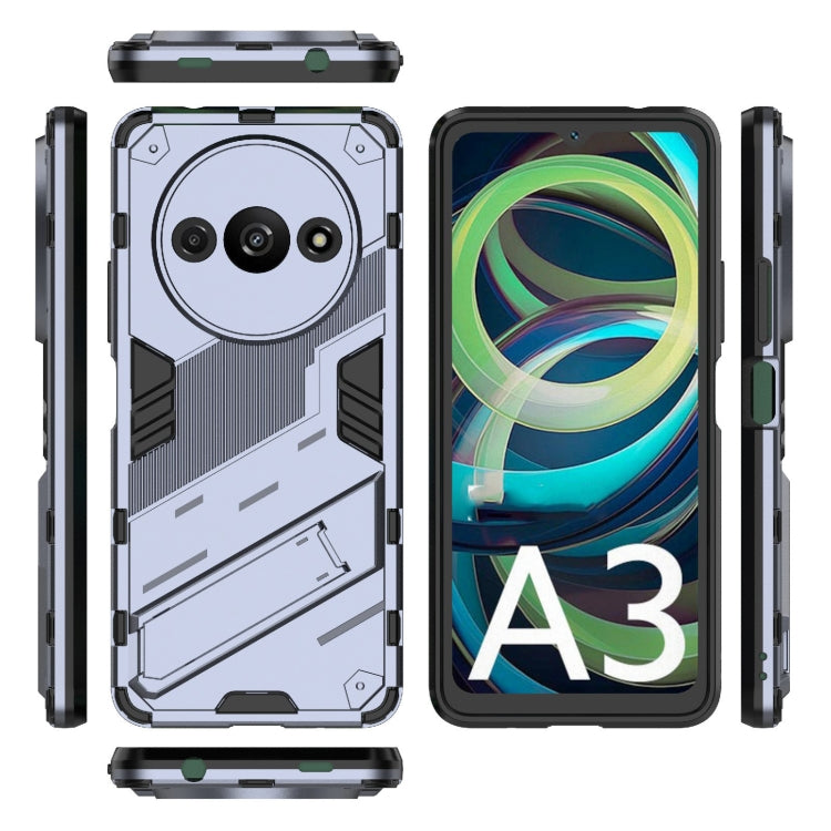 For Xiaomi Redmi A3 4G Global Punk Armor 2 in 1 PC + TPU Phone Case with Holder(Grey) - Xiaomi Cases by PMC TechLife | Online Shopping South Africa | PMC TechLife | Buy Now Pay Later Mobicred