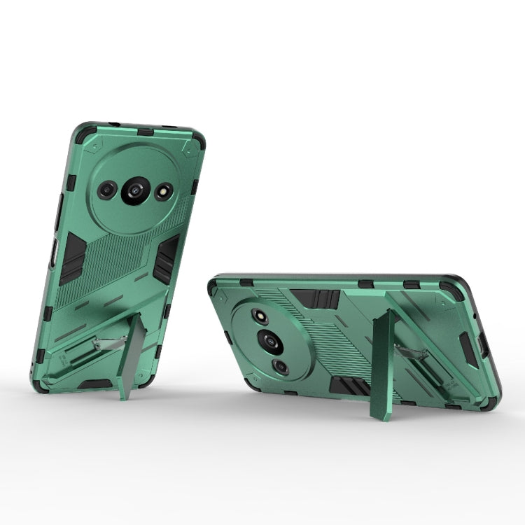 For Xiaomi Redmi A3 4G Global Punk Armor 2 in 1 PC + TPU Phone Case with Holder(Green) - Xiaomi Cases by PMC TechLife | Online Shopping South Africa | PMC TechLife | Buy Now Pay Later Mobicred