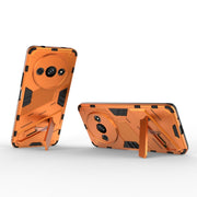 For Xiaomi Redmi A3 4G Global Punk Armor 2 in 1 PC + TPU Phone Case with Holder(Orange)
