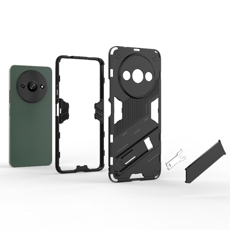 For Xiaomi Redmi A3 4G Global Punk Armor 2 in 1 PC + TPU Phone Case with Holder(Blue)