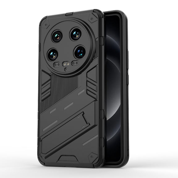 For Xiaomi 14 Ultra 5G Punk Armor 2 in 1 PC + TPU Phone Case with Holder(Black)