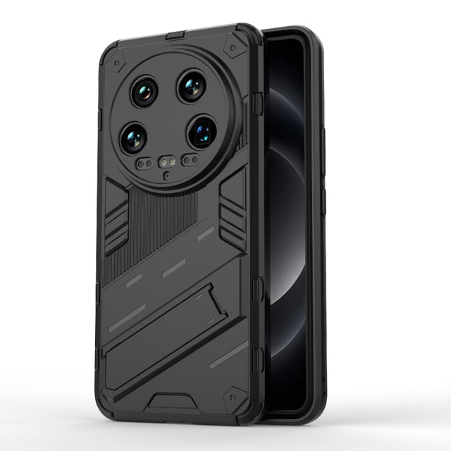 For Xiaomi 14 Ultra 5G Punk Armor 2 in 1 PC + TPU Phone Case with Holder(Black)