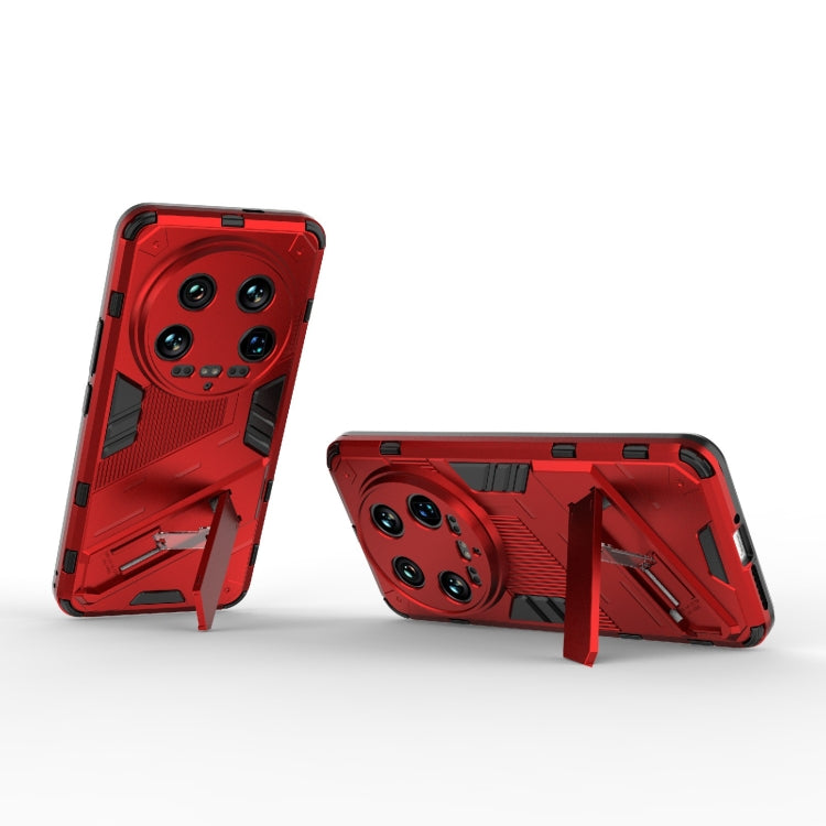For Xiaomi 14 Ultra 5G Punk Armor 2 in 1 PC + TPU Phone Case with Holder(Red) - 14 Ultra Cases by PMC TechLife | Online Shopping South Africa | PMC TechLife | Buy Now Pay Later Mobicred