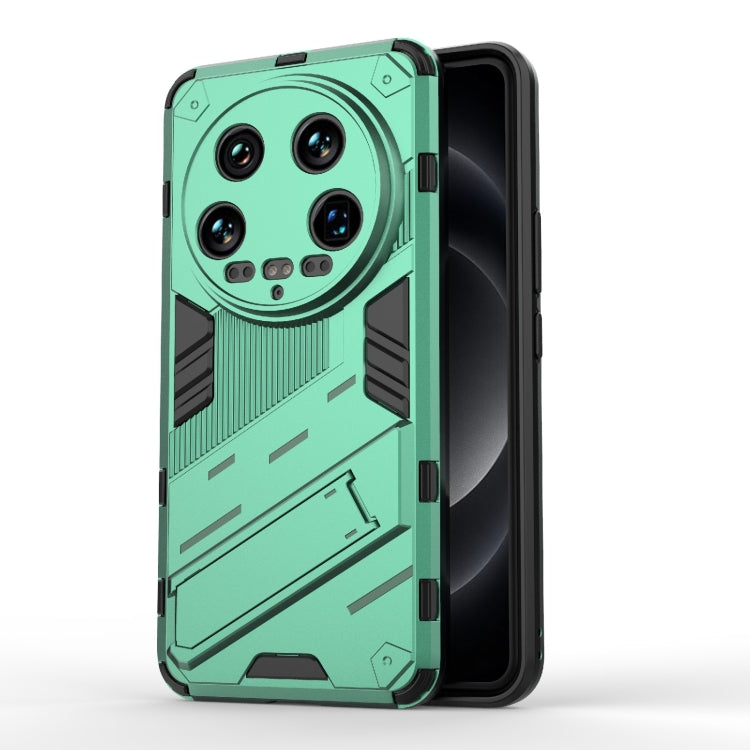 For Xiaomi 14 Ultra 5G Punk Armor 2 in 1 PC + TPU Phone Case with Holder(Green) - 14 Ultra Cases by PMC TechLife | Online Shopping South Africa | PMC TechLife
