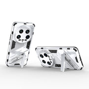 For Xiaomi 14 Ultra 5G Punk Armor 2 in 1 PC + TPU Phone Case with Holder(White)