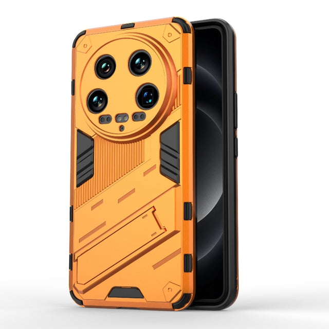 For Xiaomi 14 Ultra 5G Punk Armor 2 in 1 PC + TPU Phone Case with Holder(Orange)