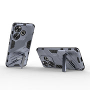 For Xiaomi Redmi Turbo 3 5G Punk Armor 2 in 1 PC + TPU Phone Case with Holder(Grey)