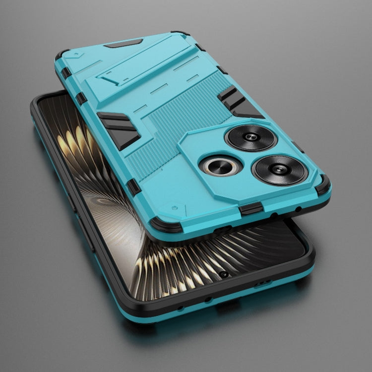 For Xiaomi Redmi Turbo 3 5G Punk Armor 2 in 1 PC + TPU Phone Case with Holder(Blue) - Xiaomi Cases by PMC TechLife | Online Shopping South Africa | PMC TechLife | Buy Now Pay Later Mobicred