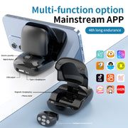 JX-06s Multifunctional Mobile Phone Smart Bluetooth Remote Control Ring with Charging Box(Black)
