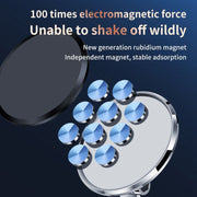 ZF016 Magnetic Alloy Foldable Car Dashboard Phone Holder(Silver)