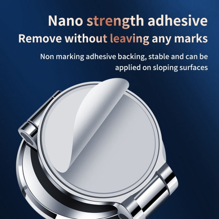 ZF016 Magnetic Alloy Foldable Car Dashboard Phone Holder(Silver) - Car Holders by PMC TechLife | Online Shopping South Africa | PMC TechLife | Buy Now Pay Later Mobicred