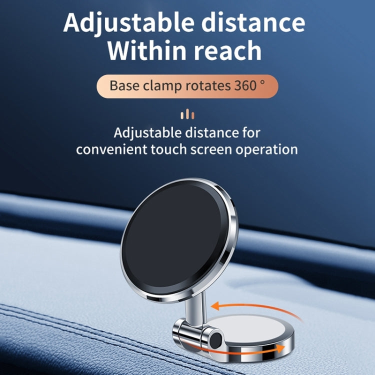 ZF016 Magnetic Alloy Foldable Car Dashboard Phone Holder(Silver)
