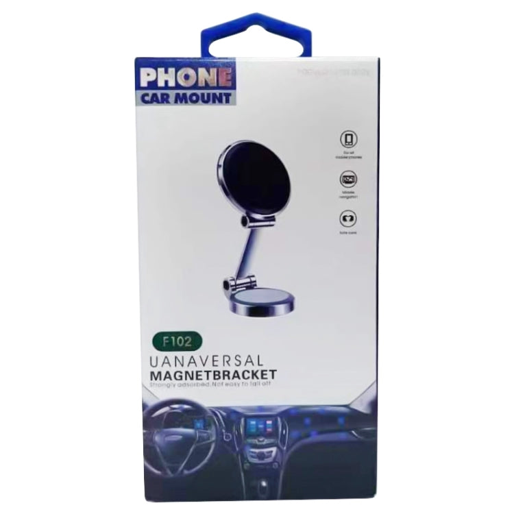 ZF016 Magnetic Alloy Foldable Car Dashboard Phone Holder(Silver)