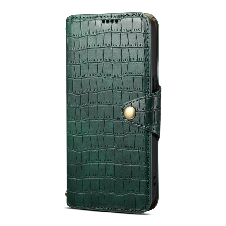 For Samsung Galaxy S24 Ultra 5G Denior Crocodile Texture Oil Edge Leather Phone Case(Green)