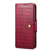 For Samsung Galaxy S24 5G Denior Crocodile Texture Oil Edge Leather Phone Case(Rose Red)