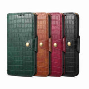For Samsung Galaxy S24 Ultra 5G Denior Crocodile Texture Oil Edge Leather Phone Case(Green)