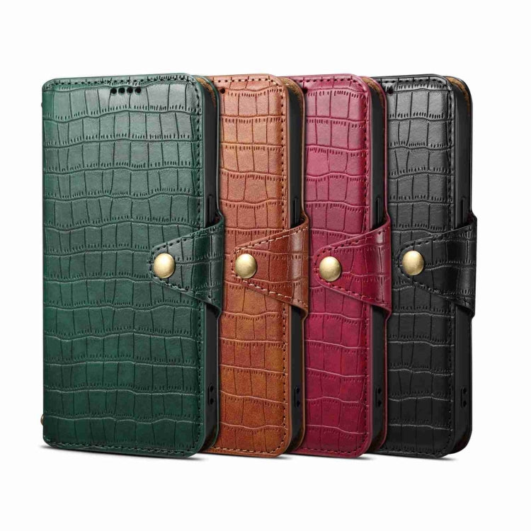 For Samsung Galaxy S24 Ultra 5G Denior Crocodile Texture Oil Edge Leather Phone Case(Black)